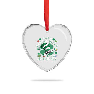 Funny Prone To Shenanigans And Malarkey Heart Crystal Glass Ornament St Patricks Day Reading Hat TS11 Print Your Wear