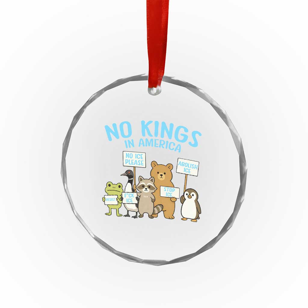 Funny Protest Animals Abolish Ice Crystal Glass Ornament Minneapolis USA Support Gift TS12 Print Your Wear