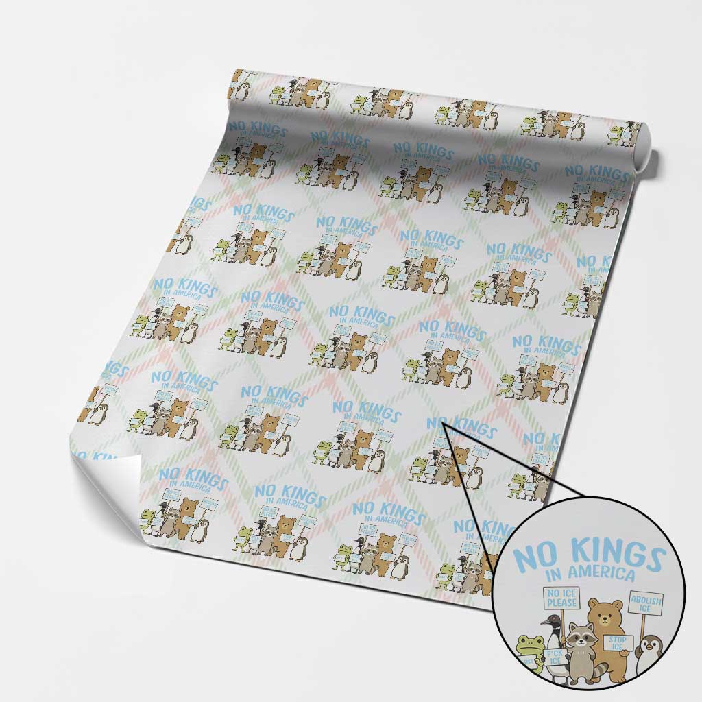 Funny Protest Animals Abolish Ice Wrapping Paper Roll Minneapolis USA Support Gift TS12 Christmas Plaid Print Your Wear