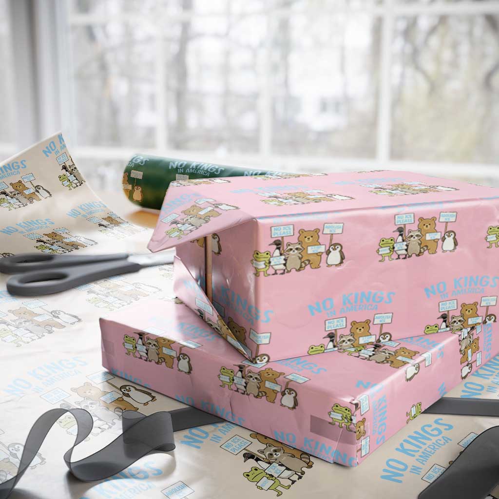 Funny Protest Animals Abolish Ice Wrapping Paper Roll Minneapolis USA Support Gift TS12 Light Pink Print Your Wear