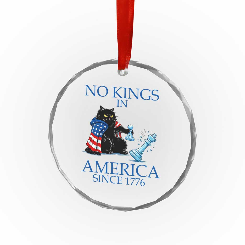 Funny Protest Chess Cat No Kings In America Crystal Glass Ornament Political Humor Gift TS12 Print Your Wear