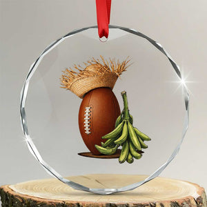 Funny Puerto Rico Football Boricua Pava Hat Crystal Glass Ornament TS11 Transparent Glass 3'' Circle Print Your Wear