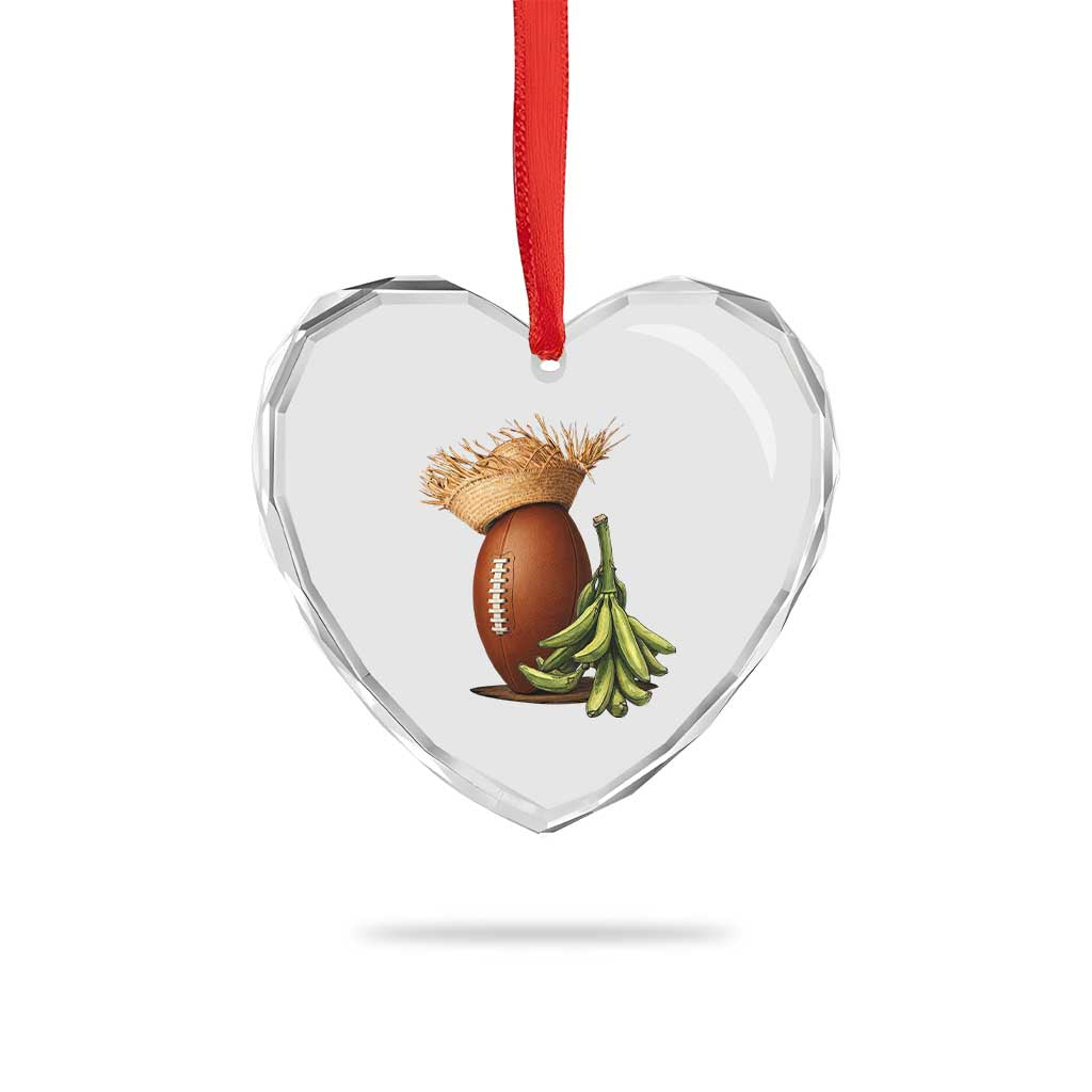 Funny Puerto Rico Football Boricua Pava Hat Heart Crystal Glass Ornament TS11 Print Your Wear