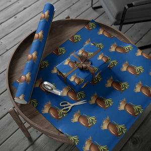 Funny Puerto Rico Football Boricua Pava Hat Wrapping Paper Roll TS11 Blue Print Your Wear