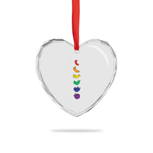 Funny Purride Cats In Space Rainbow Heart Crystal Glass Ornament LGBQT Pride Feline Space TS12 Print Your Wear
