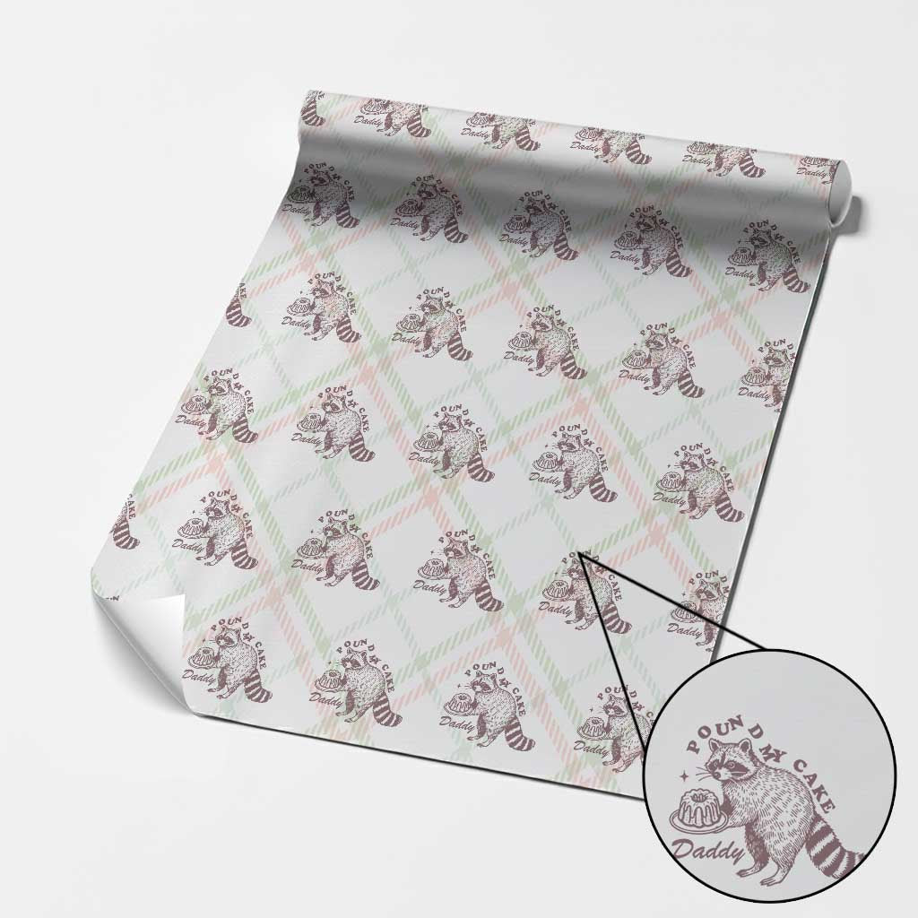 Funny Raccoon Adult Humor Gag Gift Wrapping Paper Roll Pound My Cake Daddy TS12 Christmas Plaid Print Your Wear