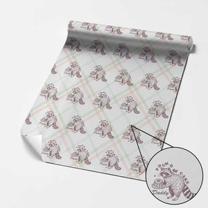 Funny Raccoon Adult Humor Gag Gift Wrapping Paper Roll Pound My Cake Daddy TS12 Christmas Plaid Print Your Wear
