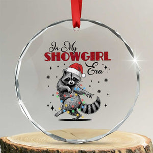 Funny Raccoon Christmas Crystal Glass Ornament In My Costume Era Xmas TS14 Transparent Glass 3'' Circle Print Your Wear