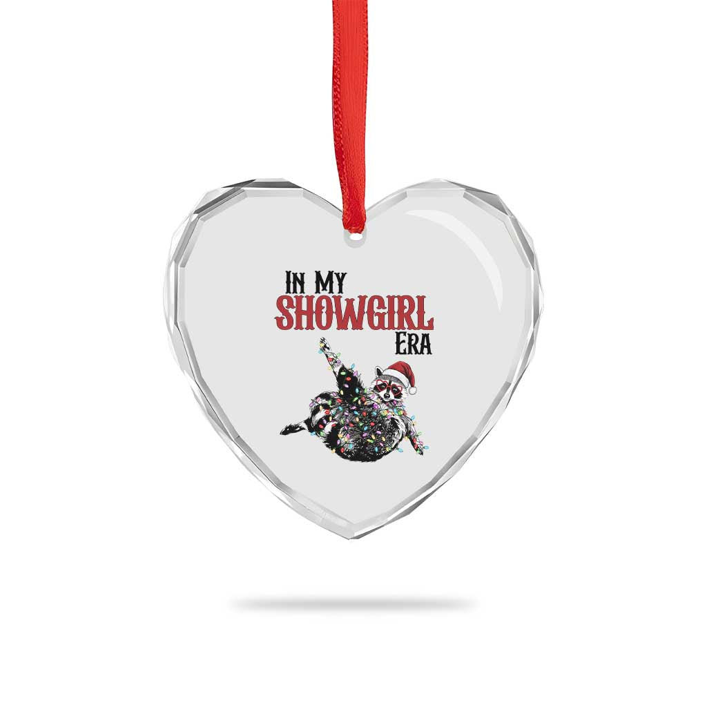 Funny Raccoon Christmas Heart Crystal Glass Ornament In My Costume Era TS14 Print Your Wear