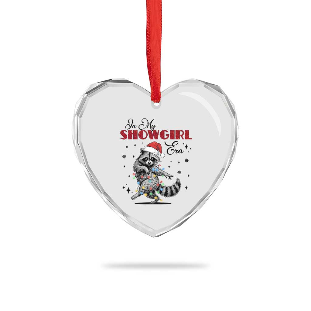 Funny Raccoon Christmas Heart Crystal Glass Ornament In My Costume Era Xmas TS14 Print Your Wear