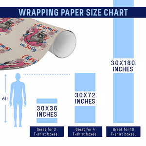 Funny Raccoon Christmas In July 4th of July Wrapping Paper Roll