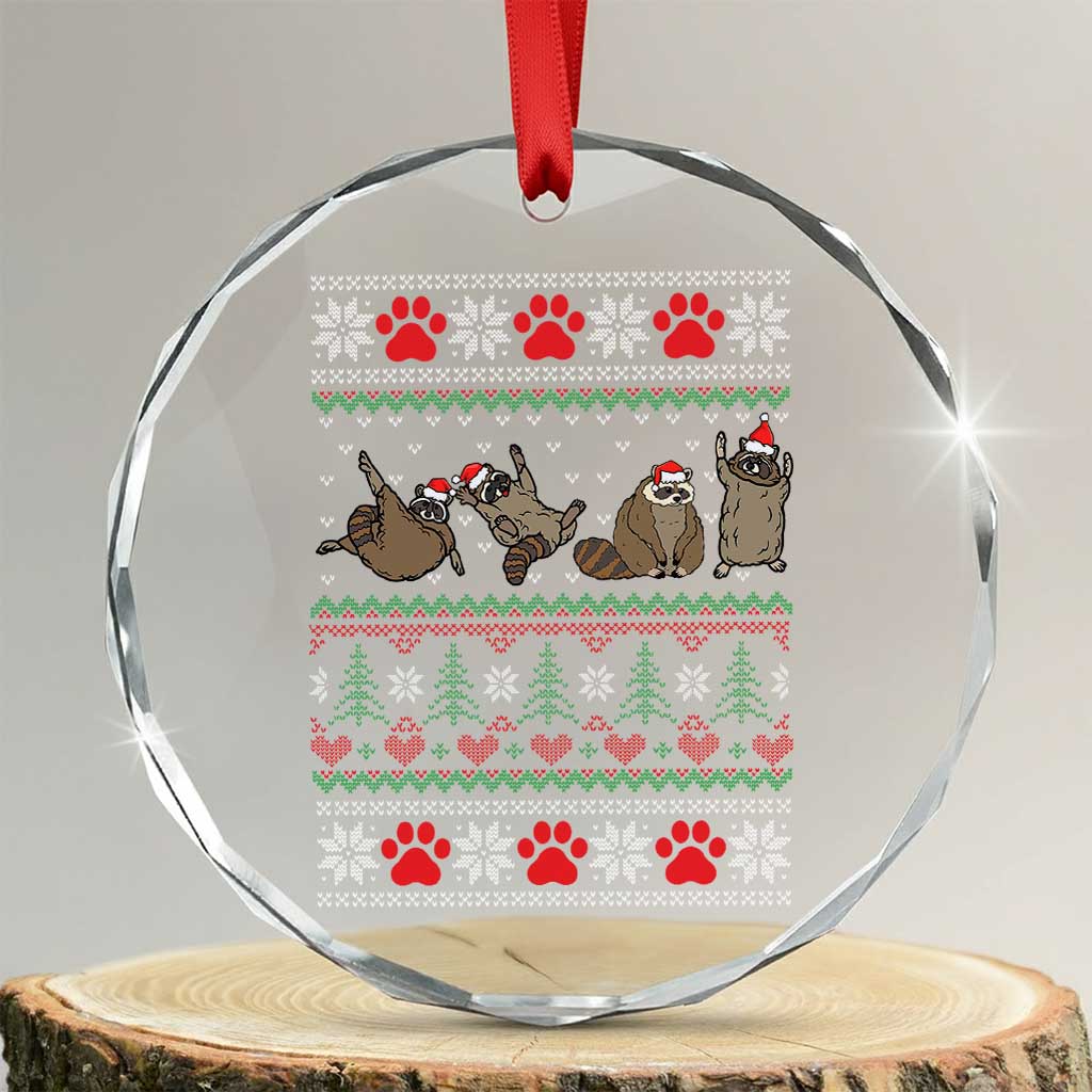 Funny Raccoon Crystal Glass Ornament Funny Gifts For Women Men Raccoon Lovers TS10 Transparent Glass 3'' Circle Print Your Wear