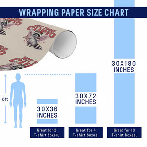 Funny Raccoon Cupid Anti Valentine Wrapping Paper Roll Not Today Cupid TS12 Print Your Wear