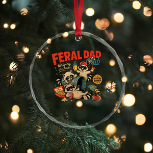 Funny Raccoon Dad Crystal Glass Ornament Feral Dad Club Fathers Day Gift TS10 Print Your Wear