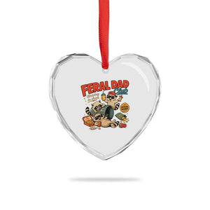 Funny Raccoon Dad Heart Crystal Glass Ornament Feral Dad Club Fathers Day Gift TS10 Print Your Wear