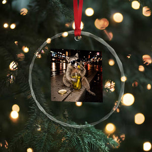 Funny Raccoon Eating Pickles Meme Crystal Glass Ornament TS10 Print Your Wear