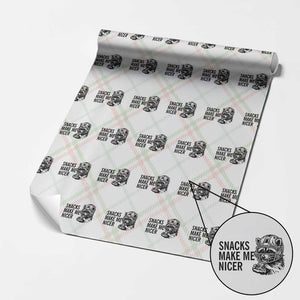 Funny Raccoon Eating Pizza Wrapping Paper Roll Snacks Make Me Nicer TS14 Christmas Plaid Print Your Wear