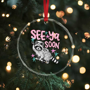 Funny Raccoon Graduation Crystal Glass Ornament Senior Grad 2026 See Ya Soon TS14 Print Your Wear
