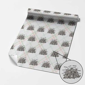Funny Raccoon Grandpa Wrapping Paper Roll Chaos Coordinator Grandpa Life Graphic TS12 Christmas Plaid Print Your Wear