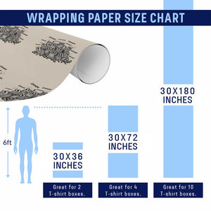 Funny Raccoon Grandpa Wrapping Paper Roll Chaos Coordinator Grandpa Life Graphic TS12 Print Your Wear