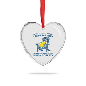 Funny Raccoon Heart Crystal Glass Ornament In The Interest Of Full Transparency It Was Not Easy Peasy Lemon Squeezy TS14 Print Your Wear