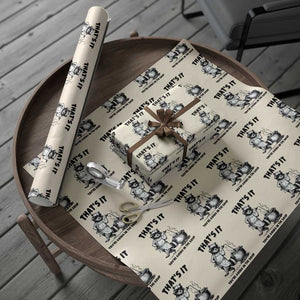 Funny Raccoon Meme Wrapping Paper Roll That Is It You Are Going In The Soup TS14 Beige Print Your Wear
