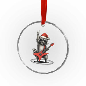 Funny Raccoon Rock Music Christmas Crystal Glass Ornament TS14 Print Your Wear