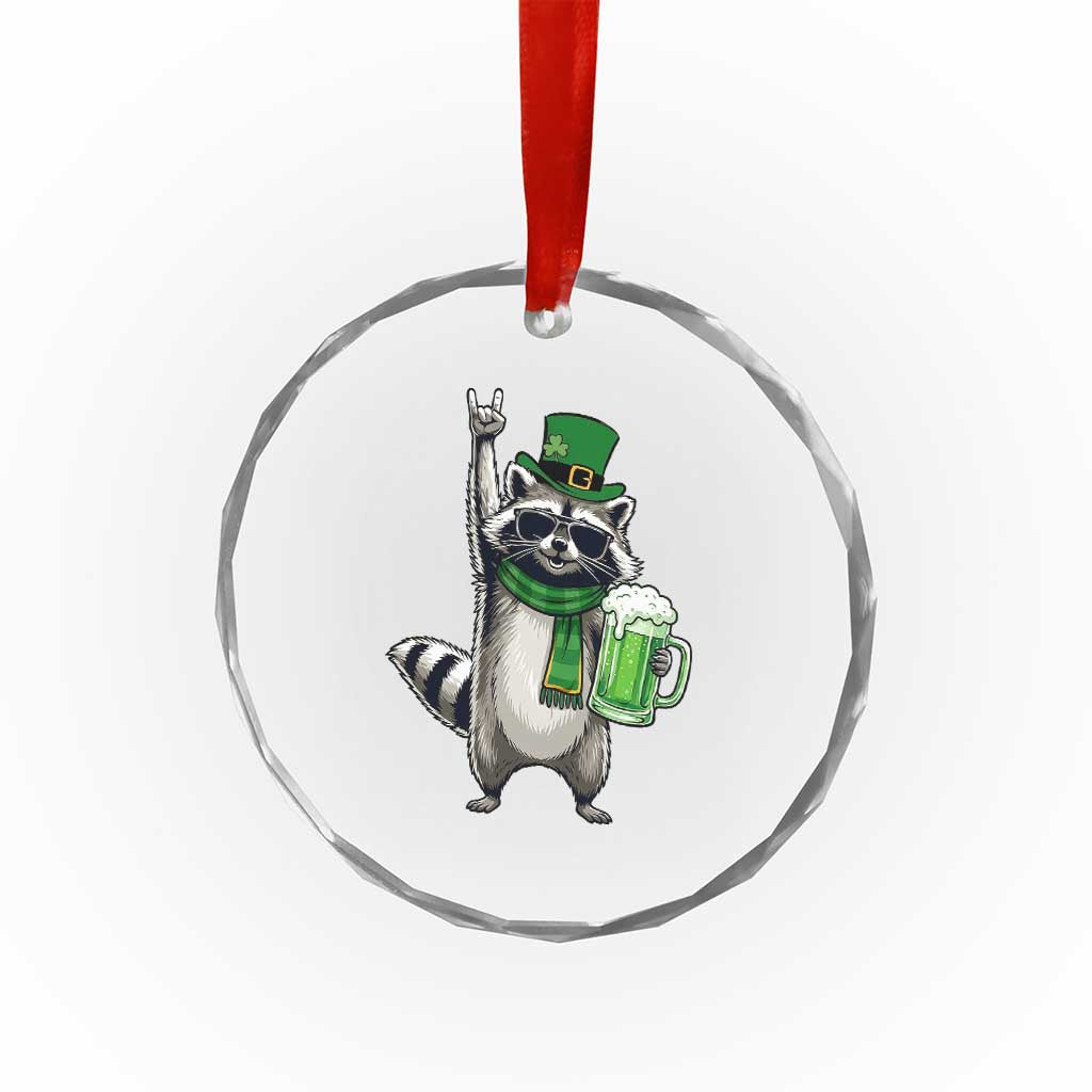 Funny Raccoon Rock On Crystal Glass Ornament St Patricks Day Gift TS12 Print Your Wear