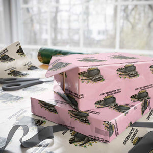 Funny Raccoon St Patricks Day Meme Wrapping Paper Roll Just Here For The Shenanigans TS14 Light Pink Print Your Wear