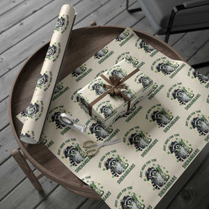 Funny Raccoon St Patricks Day Meme Wrapping Paper Roll Trash Panda Just Here For The Shenanigans TS14 Beige Print Your Wear