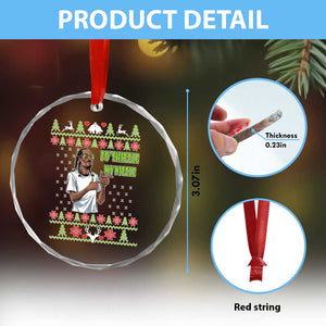 Funny Rapper Meme Xmas Crystal Glass Ornament Fo Shizzle My Nizzle TS02 Print Your Wear