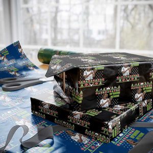 Funny Rapper Meme Xmas Wrapping Paper Roll Fo Shizzle My Nizzle TS02 Black Print Your Wear