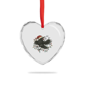 Funny Raven Six Seven Meme Heart Crystal Glass Ornament Christmas Gift For Gen Z TS12 Print Your Wear