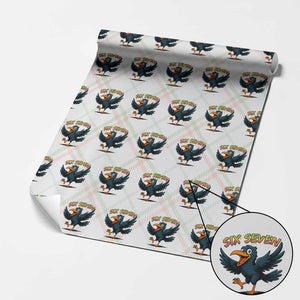 Funny Raven Six Seven Meme Trending Gift Wrapping Paper Roll TS12 Christmas Plaid Print Your Wear