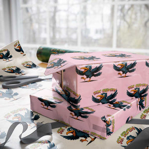 Funny Raven Six Seven Meme Trending Gift Wrapping Paper Roll TS12 Light Pink Print Your Wear
