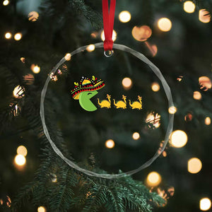 Funny Retro Game Tacosaurus Crystal Glass Ornament Cinco De Mayo Taco Lover Gift TS12 Print Your Wear