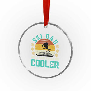 Funny Retro Skiing Father's Day Crystal Glass Ornament Ski Dad Like A Normal Dad But Cooler TS11 Print Your Wear