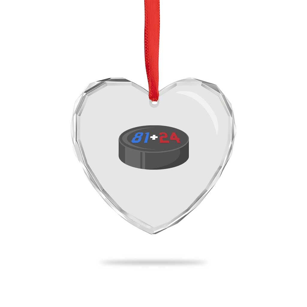 Funny Romance Hockey Lover Heart Crystal Glass Ornament 24 81 Jersey Numbers Sport TS11 Print Your Wear