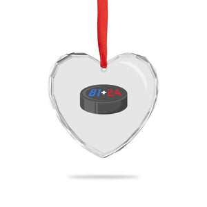 Funny Romance Hockey Lover Heart Crystal Glass Ornament 24 81 Jersey Numbers Sport TS11 Print Your Wear