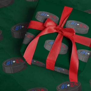 Funny Romance Hockey Lover Wrapping Paper Roll 24 81 Jersey Numbers Sport TS11 Green Print Your Wear