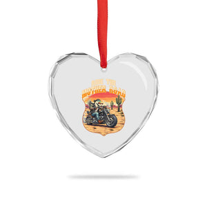 Funny Route Highway 66 Goose Biker Heart Crystal Glass Ornament Ride The Mother Road TS12 Print Your Wear