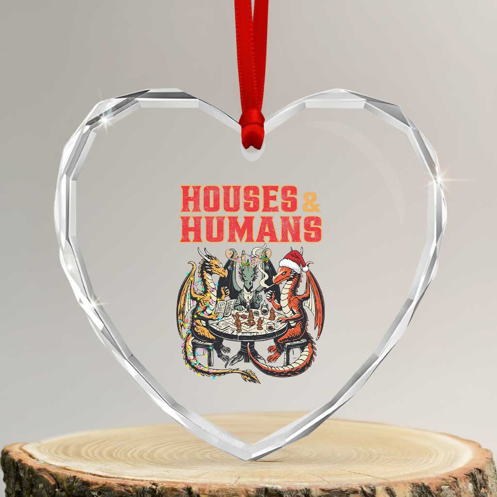 Funny Rpg Christmas Game Heart Crystal Glass Ornament Houses And Humans Tabletop Game Xmas Dragon TS11 Transparent Glass 3'' Heart Print Your Wear