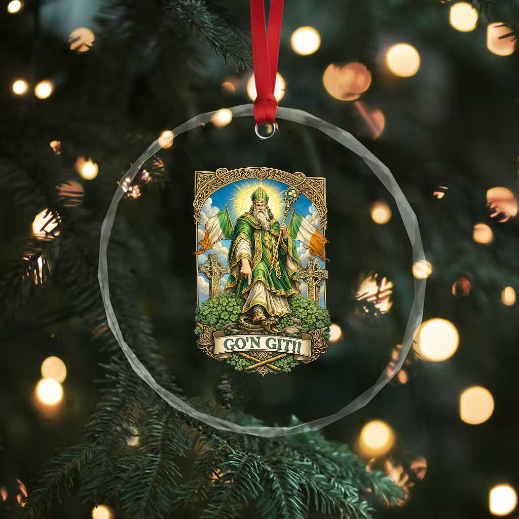 Funny Saint Patrick Go'n Git Snake Crystal Glass Ornament St Patricks Day TS12 Print Your Wear