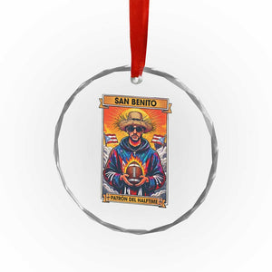 Funny San Benito Patron del Halftime Crystal Glass Ornament Bowl 2026 Puerto Rican Football Music Fan TS02 Print Your Wear
