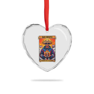 Funny San Benito Patron del Halftime Heart Crystal Glass Ornament Bowl 2026 Puerto Rican Football Music Fan TS02 Print Your Wear