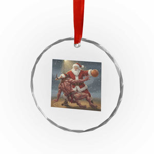 Funny Santa Basketball Crystal Glass Ornament Satan Christmas Meme TS14 Print Your Wear
