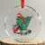 Funny Santa Bigfoot Xmas Tree Crystal Glass Ornament TS11 Transparent Glass 3'' Circle Print Your Wear
