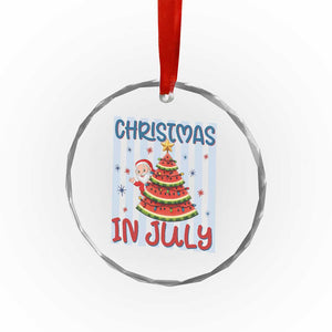 Funny Santa Christmas in July Crystal Glass Ornament Melon Christmas Tree Summer TS14 Print Your Wear