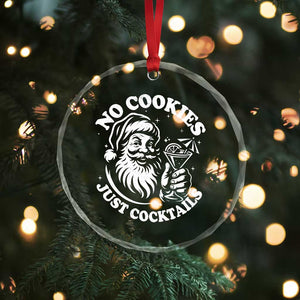 Funny Santa Christmas In July Crystal Glass Ornament No Cookies Just Cocktails Summer Xmas TS10 Print Your Wear