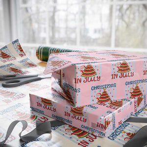 Funny Santa Christmas in July Wrapping Paper Roll Melon Christmas Tree Summer